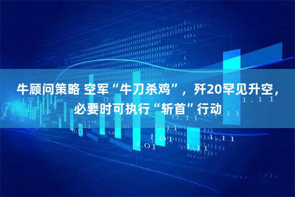牛顾问策略 空军“牛刀杀鸡”，歼20罕见升空，必要时可执行“斩首”行动